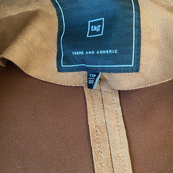 Suedette blazer with no zipper size. xxs - Picture 4 of 10